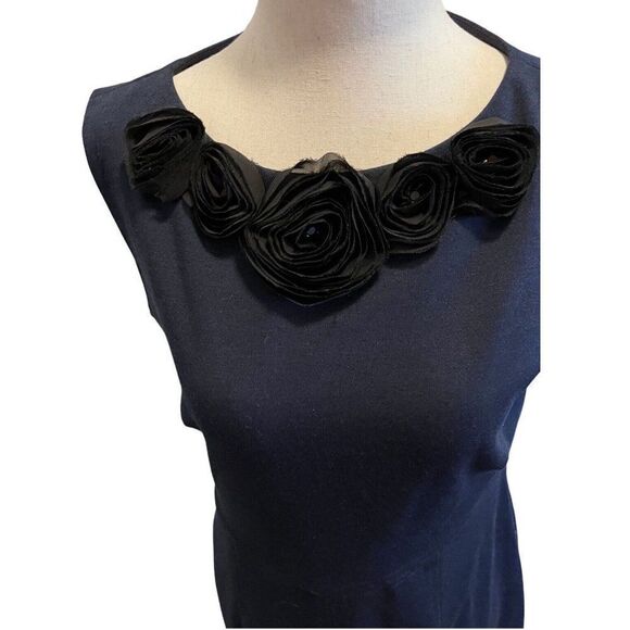 Jessica Howard Sleeveless Navy Blue Sheath Dress Size 8 Business Professional - Picture 5 of 8